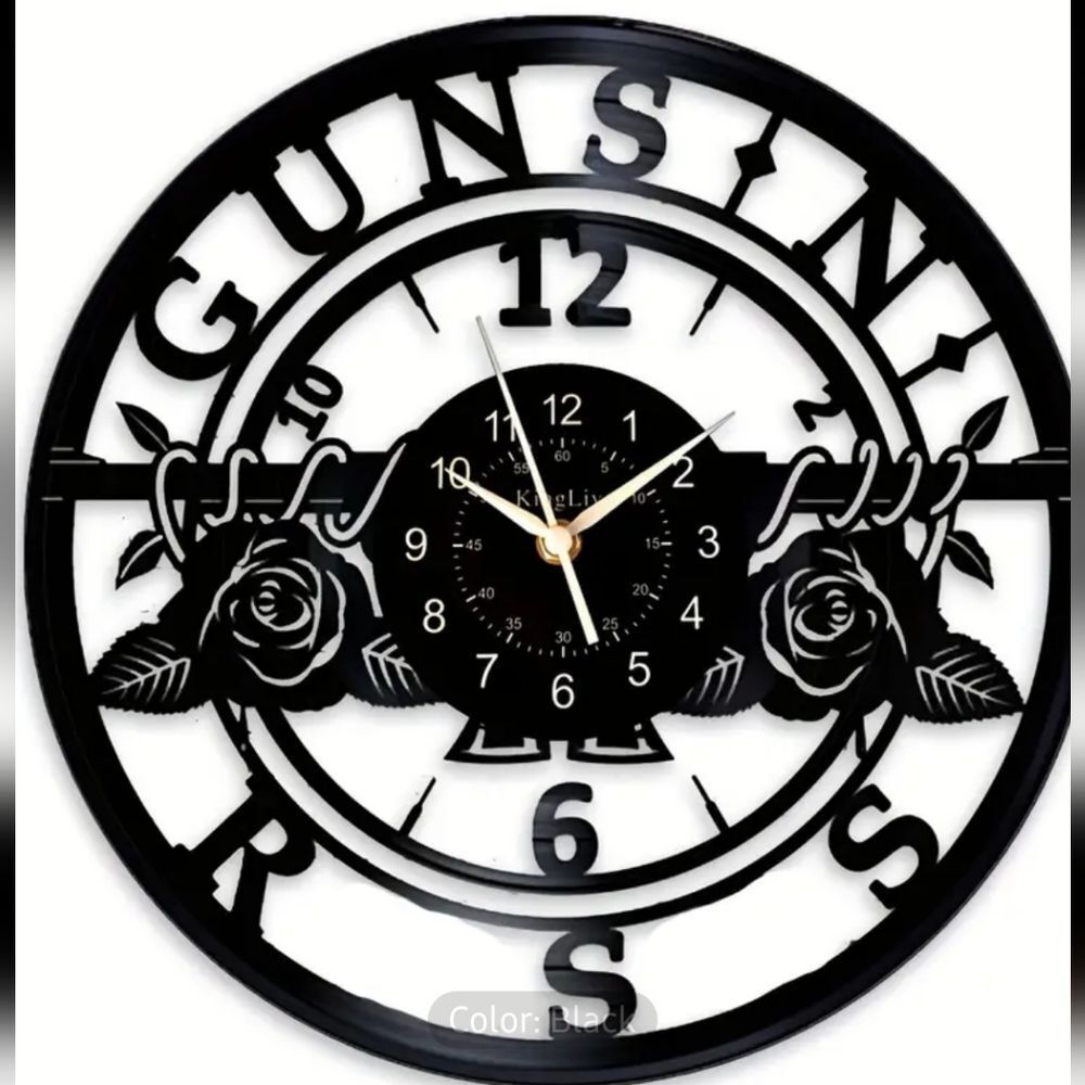 NEW Guns N' Roses GNR Vinyl‎ Record Album Carved Wall Clock Axel Slash